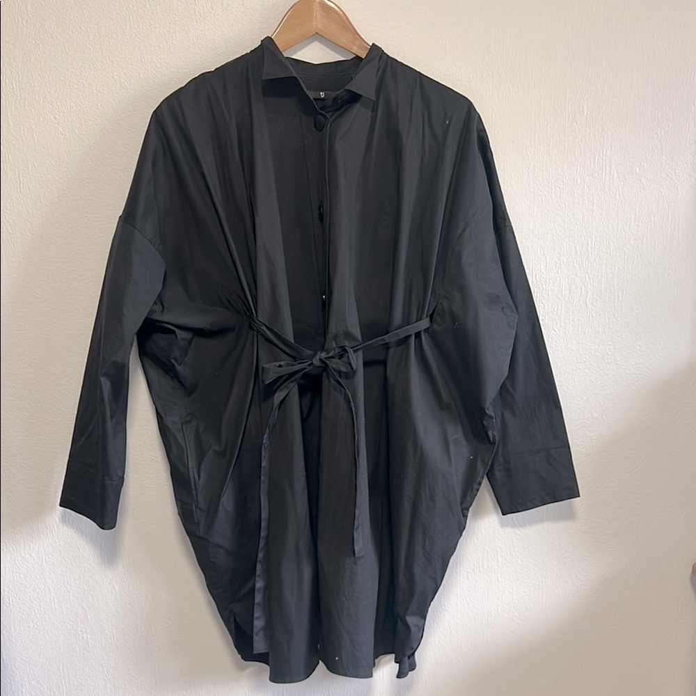 Jill Sander + Uniqlo collab women’s black button down shirt size XS